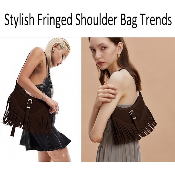 Amzufs Western Purses For Women,Small Fringe Crossbody Bag With Wrist Strap Mini - Picture 2 of 8